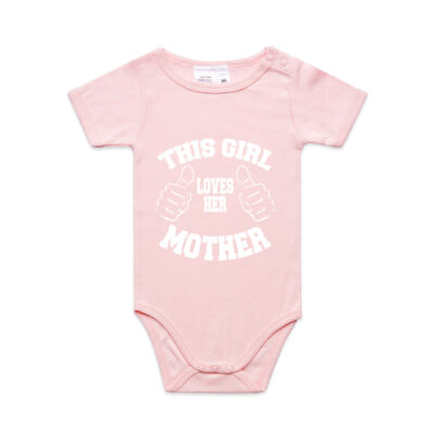 Nats Nest - Girl Loves Mum - Baby 'Mini-me' Onesie Thumbnail