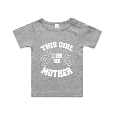 Nats Nest - Girl Loves Mum - Infant Wee Tee Thumbnail